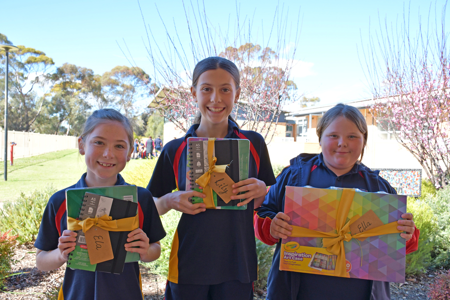 CONGRATULATIONS > Ela, Lily and Ella were awarded prizes in the Centacare Drawing Competition celebrating National Families Week.