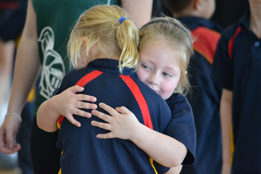 FEAST DAY > Margot and Heidi share a special moment.