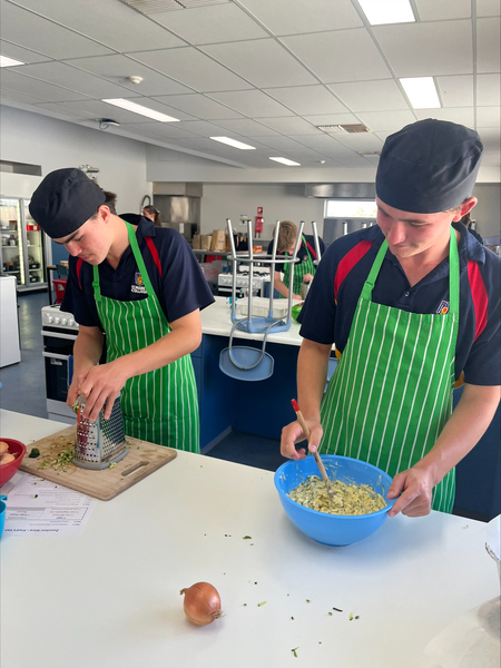 Year 10 students donated their time to make food for Fred's Van.