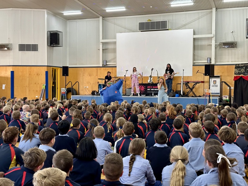 Students enjoying Jam Band- click the photo to view the video.