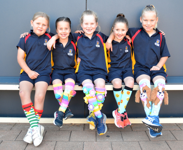 COMMUNITY > Celebrating Socktober with Crazy Socks Day raising money for Catholic Missions.