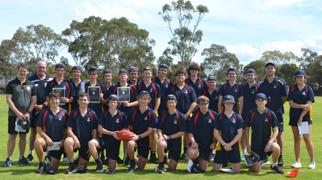 AFL > Our Year 10 students in the Integrated Learning- AFL subject completed the SANFL Foundation Umpires Course today. Well done!