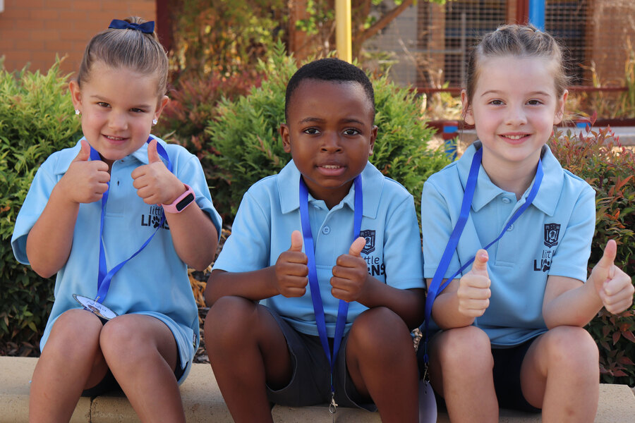 LITTLE LIONS > Milla, Christian and Daisy were excited for their first day of Little Lions!