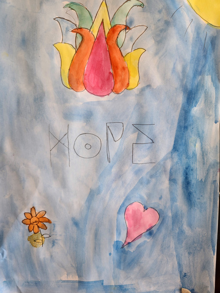 RELIGION > Year 5s celebrated the theme of 'Hope' at their class Mass.